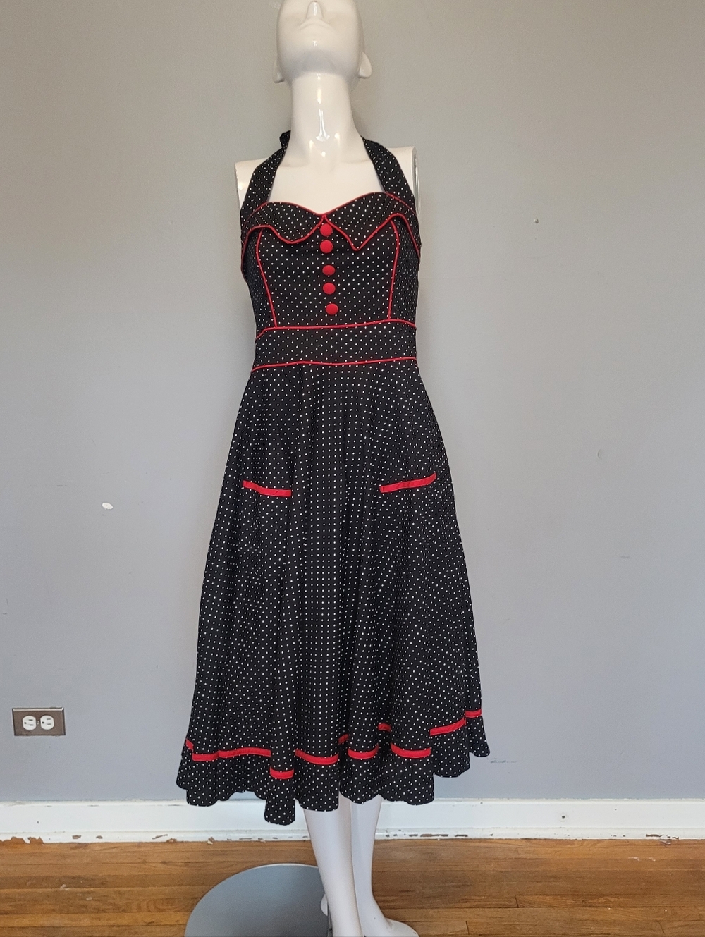 Hell Bunny Vanity Swing Dress, VGUC, Size L - Picture 2 of 9